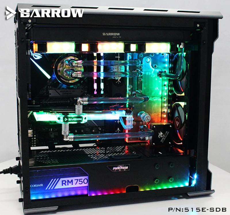 Barrow 515E-SDB,Waterway Boards for Phanteks 515E/515ETG Case,LRC RGB V2,for Intel CPU & Single/Double GPU Building